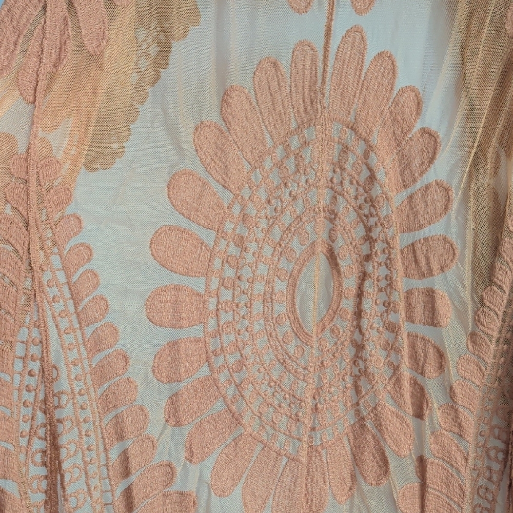 Rebellion Lace Cardigan in Warm Tan - Picture 3 of 4